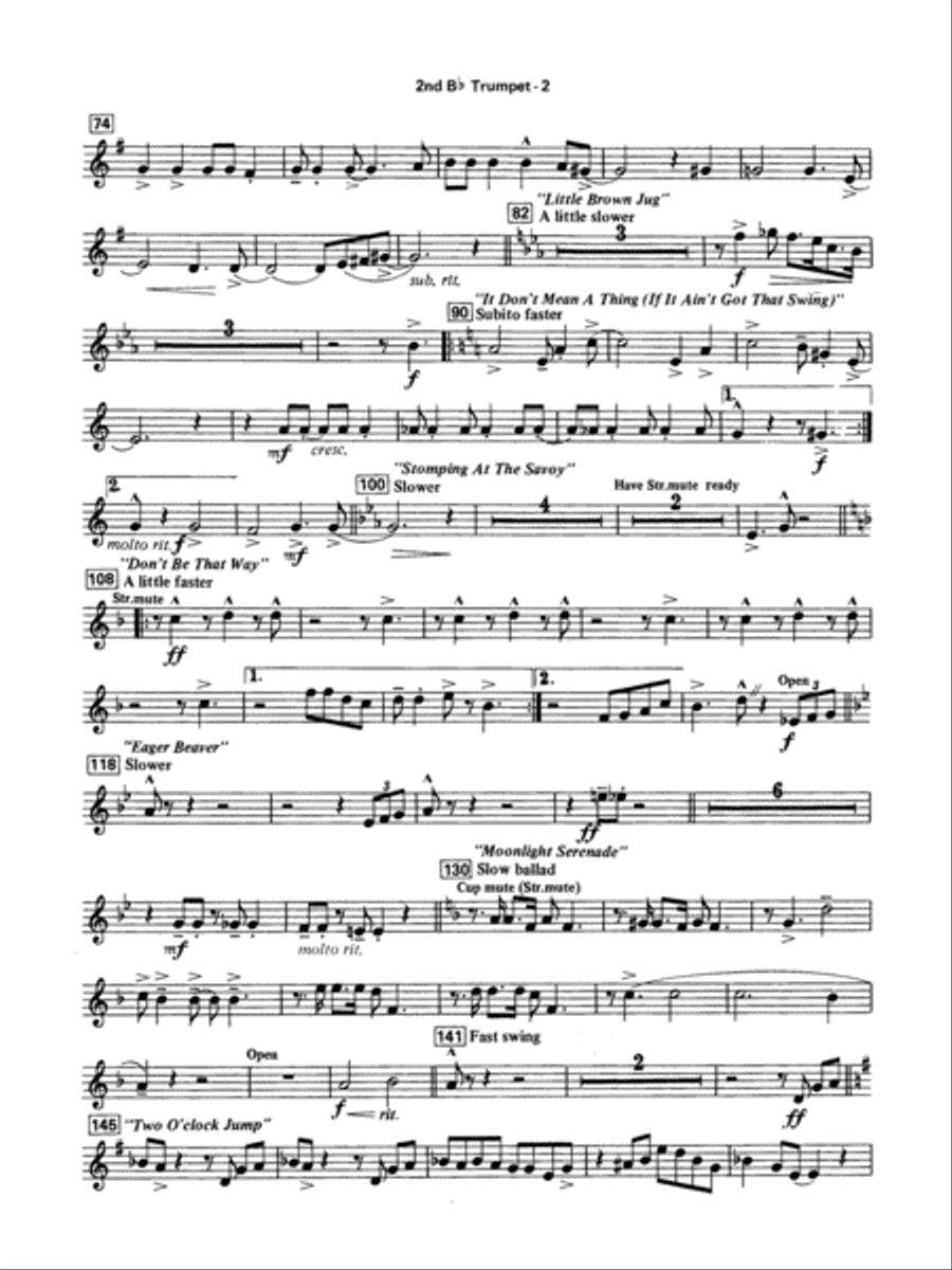 Big Band Spectacular: 2nd B-flat Trumpet Concert Band scores gallery preview page 2