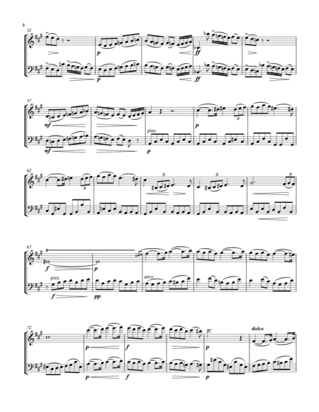 PAVANE Op. 50 by Fauré, String Duo, Intermediate Level for violin and cello image number null