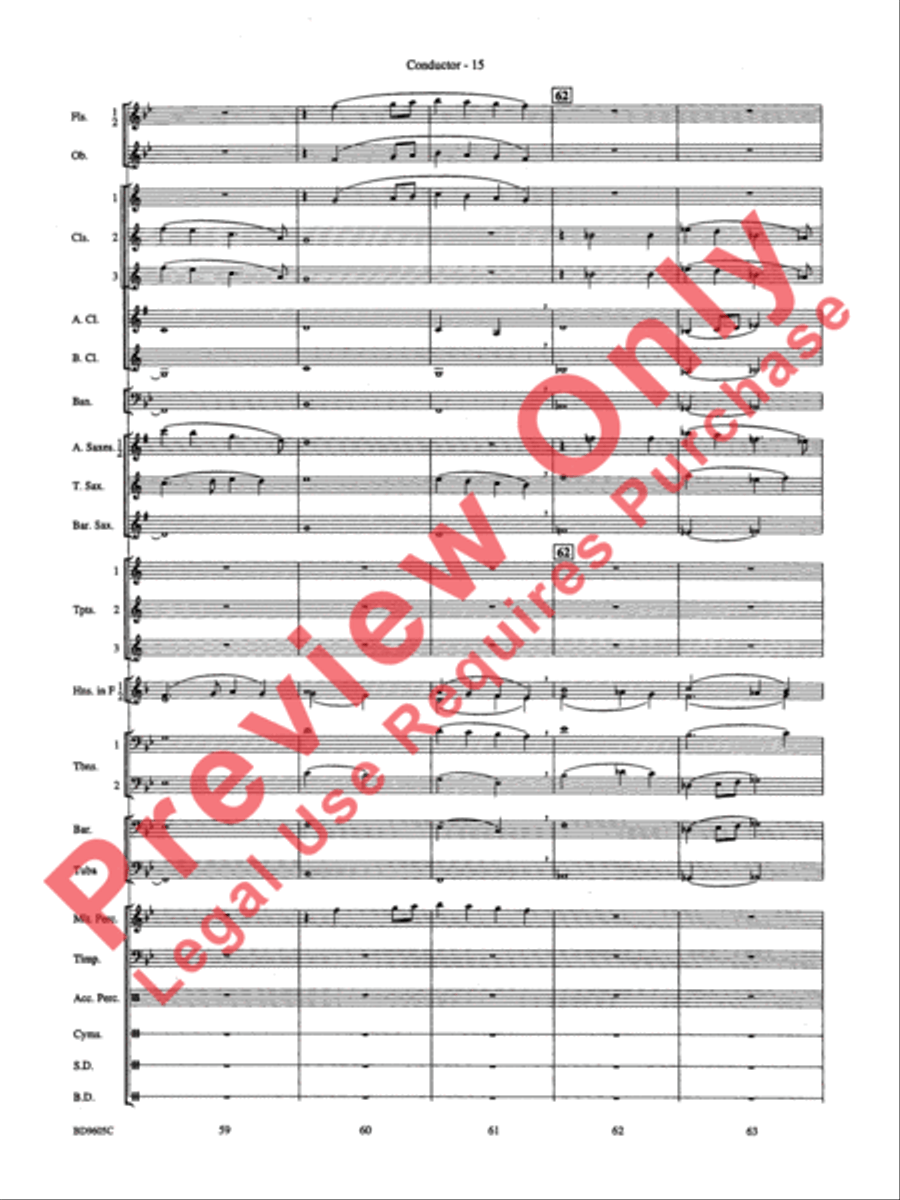Tower Hill Overture Concert Band scores gallery preview page 18