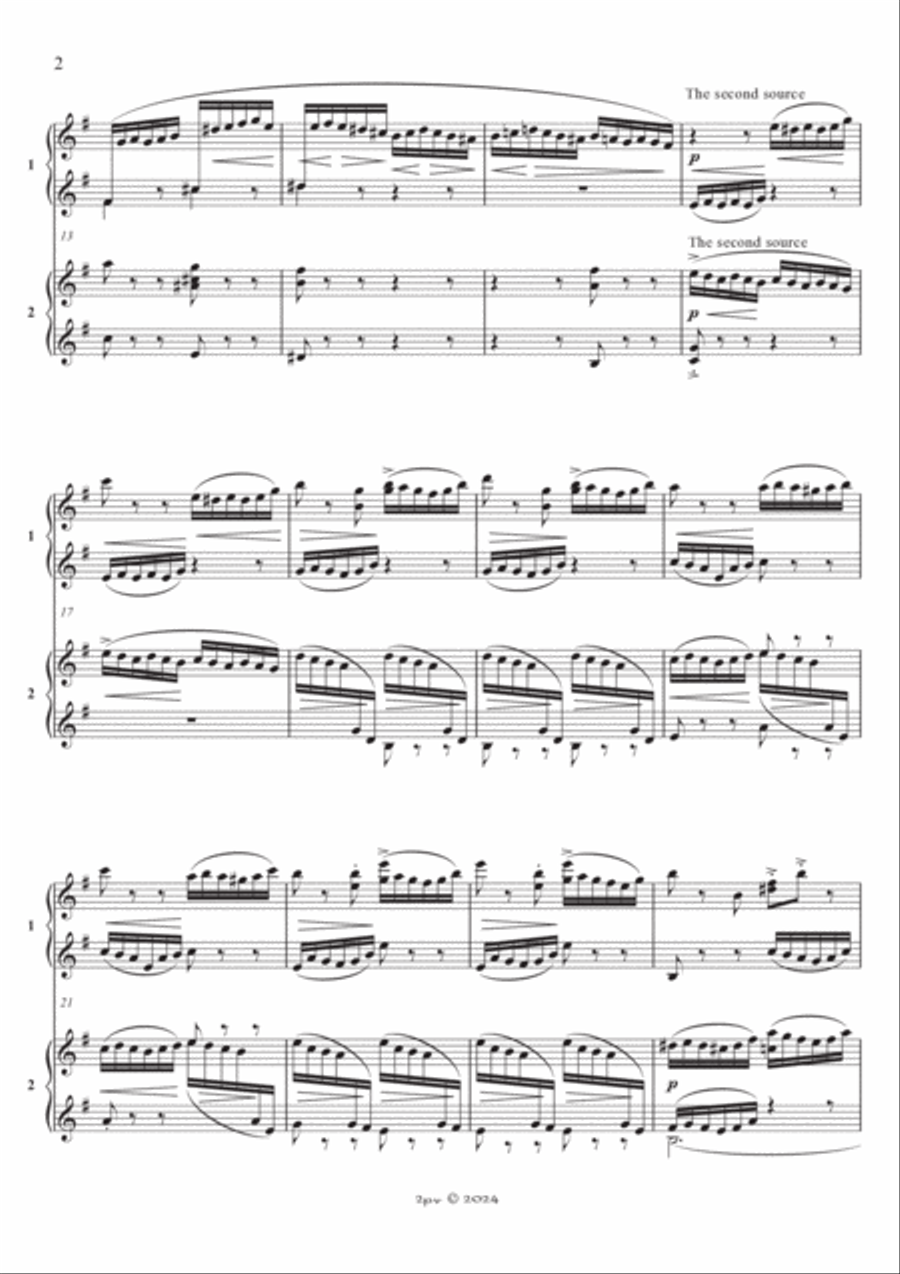 Vltava (Moldau) 2 Pianos, 4-Hands scores gallery preview page 2