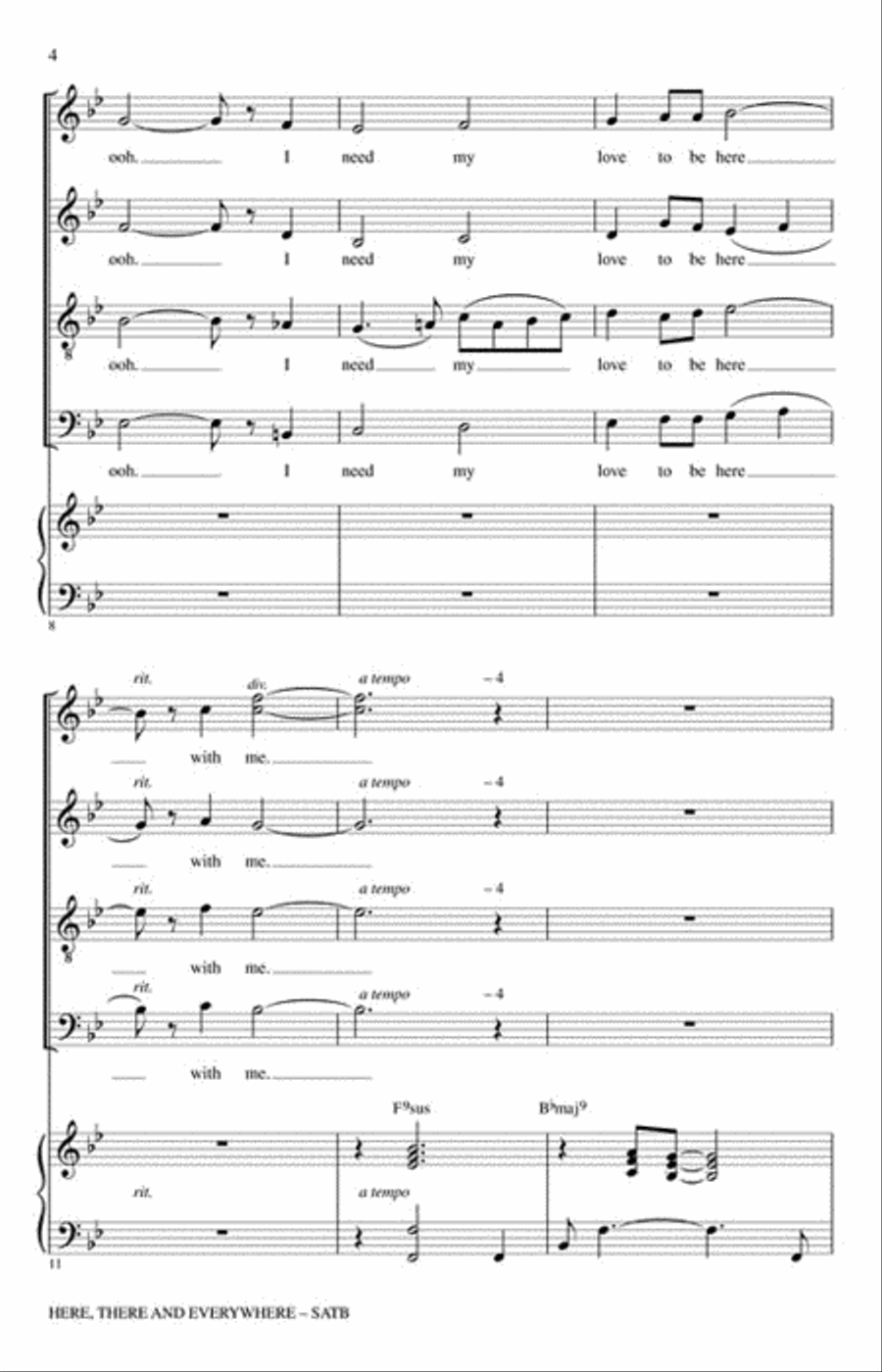Here, There and Everywhere 4-Part scores gallery preview page 3