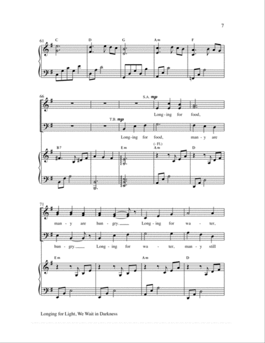 Longing for Light, We Wait in Darkness 4-Part scores gallery preview page 8