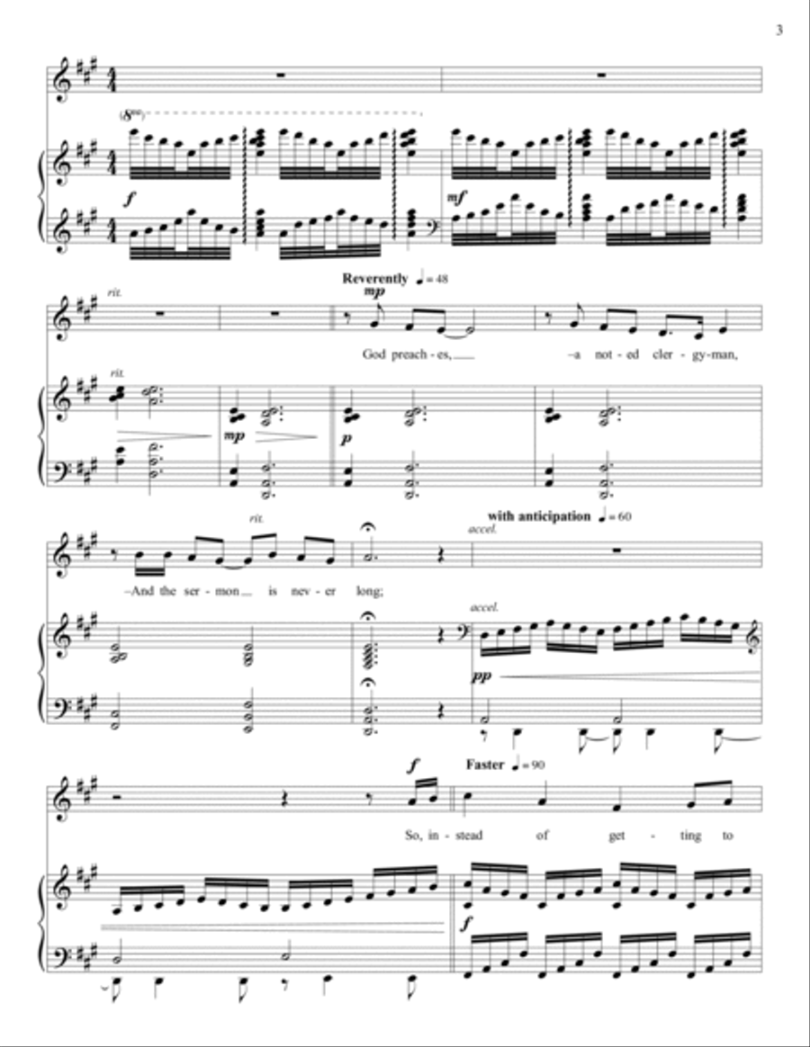 Emily Dickinson Songs (voice and piano) Choir scores gallery preview page 5