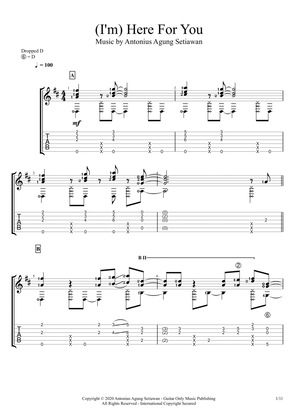 (I'm) Here For You (Solo Guitar Tablature)