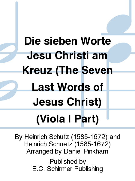 Die sieben Worte Jesu Christi am Kreuz (The Seven Last Words of Jesus Christ) (Viola I Part)