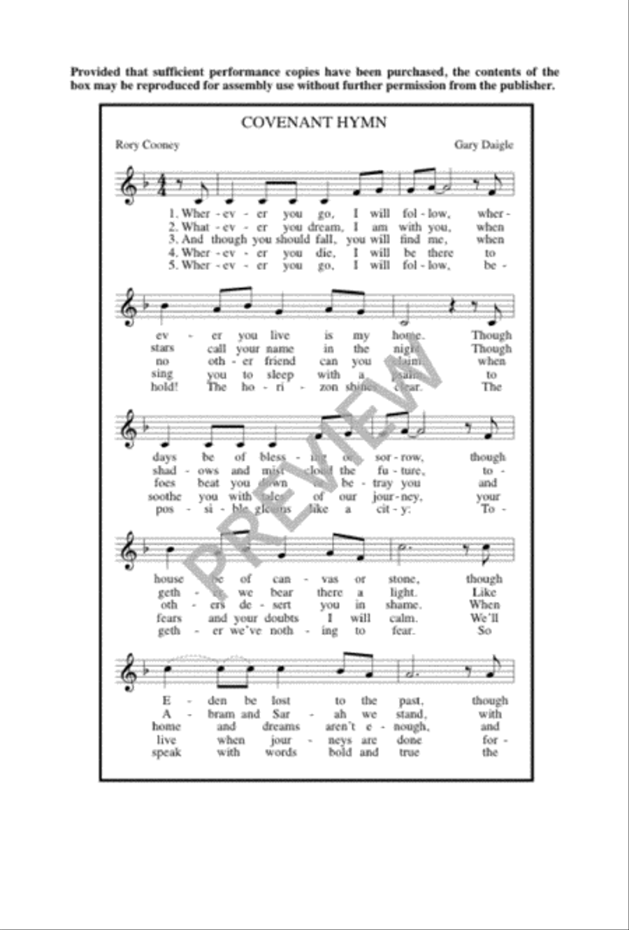 Covenant Hymn Covenant Hymn Unison Choir scores gallery preview page 11