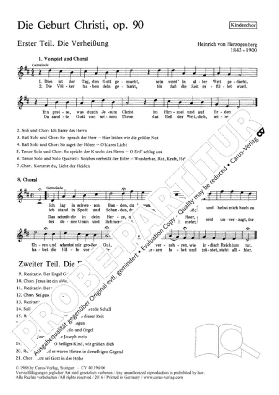 Die Geburt Christi SSA scores gallery preview page 2