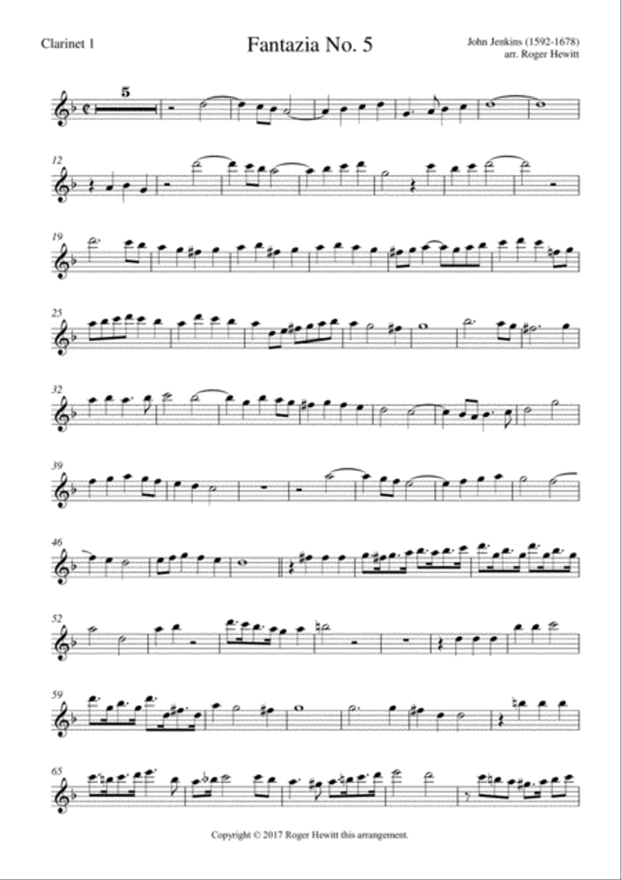 Jenkins - Fantazia No. 5 Small Ensemble scores gallery preview page 6
