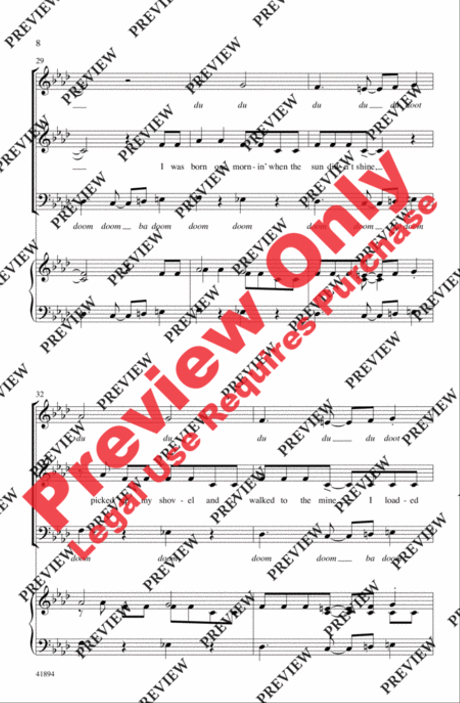 Sixteen Tons Sixteen Tons 3-Part scores gallery preview page 7