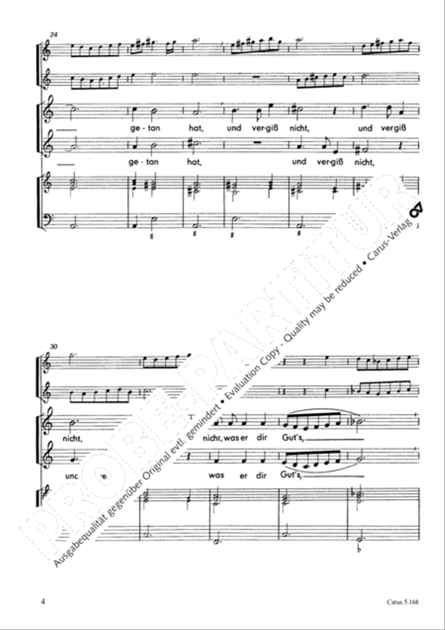 Praise the Almighty, O my spirit (Lobe den Herren, meine Seele) SA scores gallery preview page 5