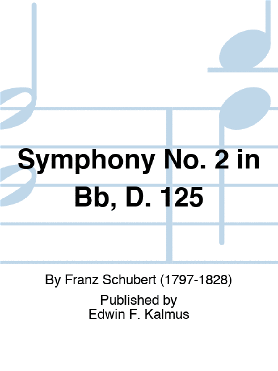 Symphony No. 2 in Bb, D. 125 Orchestra scores gallery preview page 1