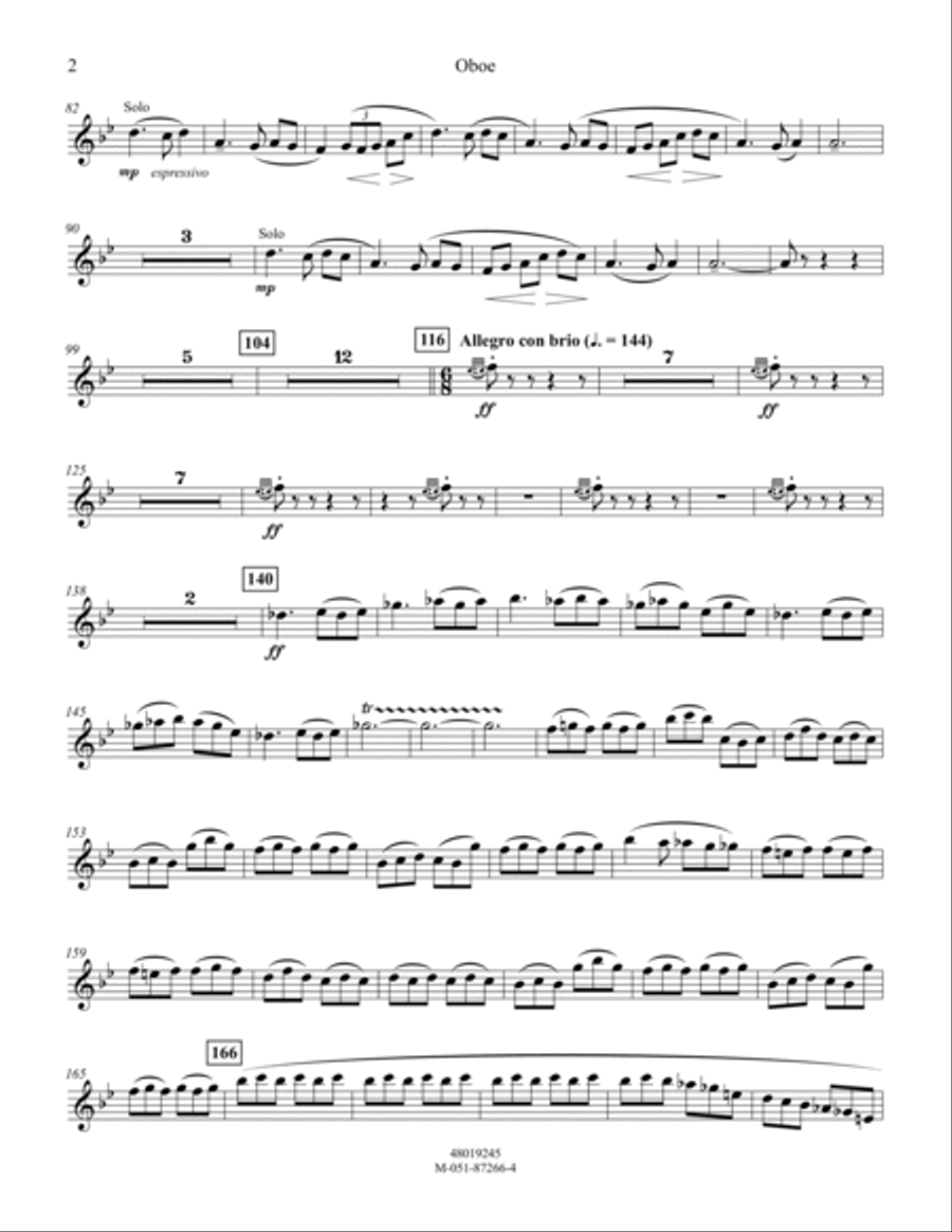 Variations on A Korean Folk Song - Oboe Full Orchestra scores gallery preview page 2