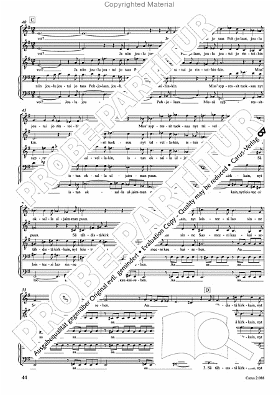 Calmus Christmas Carols Choir scores gallery preview page 45