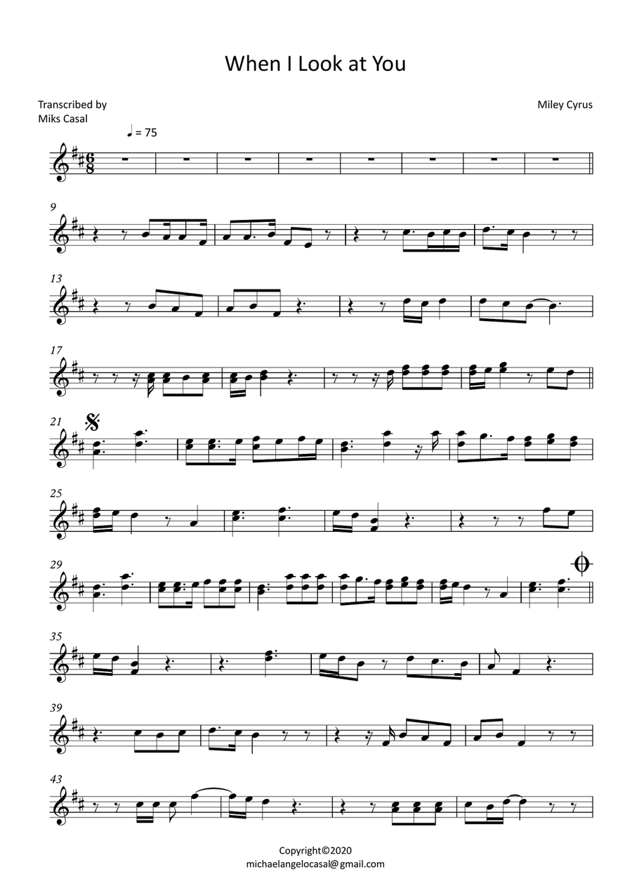 When I Look At You Bassoon scores gallery preview page 1