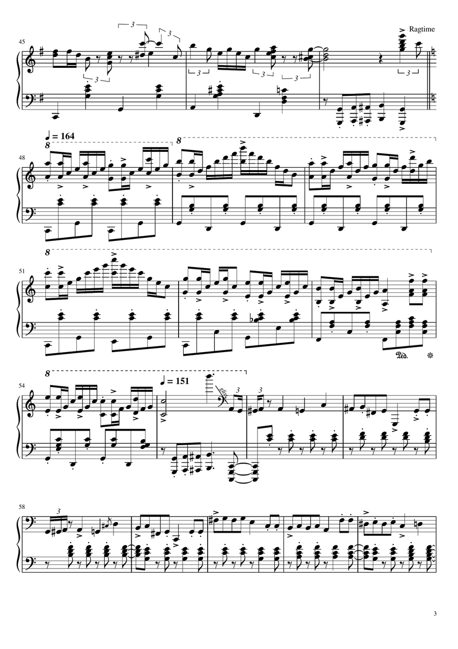 Happy Birthday in Jazz A Cappella scores gallery preview page 3