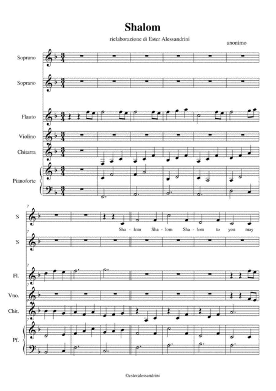 Shalom SA scores gallery preview page 1