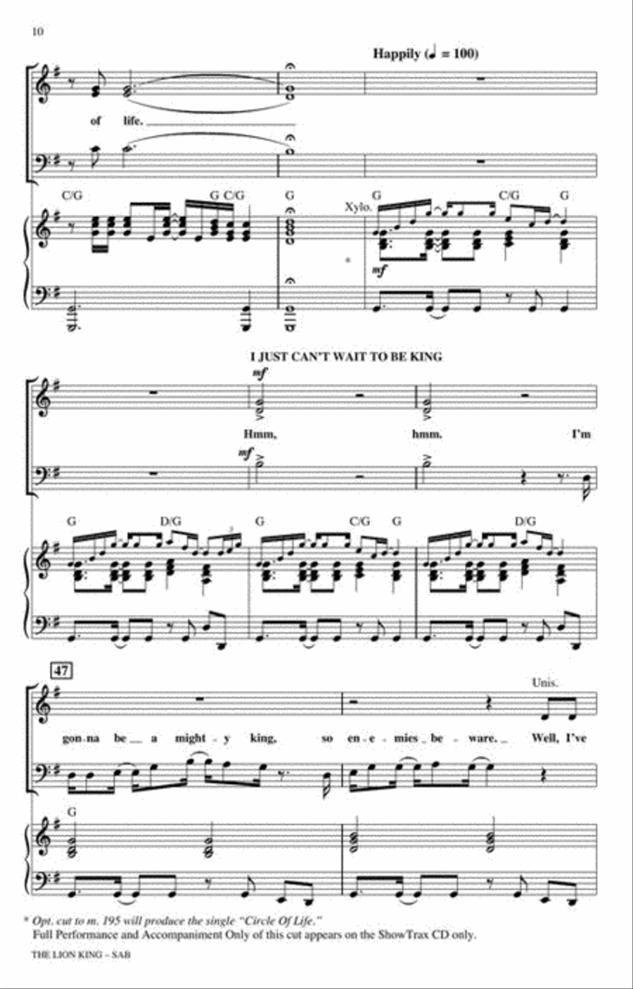 The Lion King (Medley) 3-Part scores gallery preview page 4
