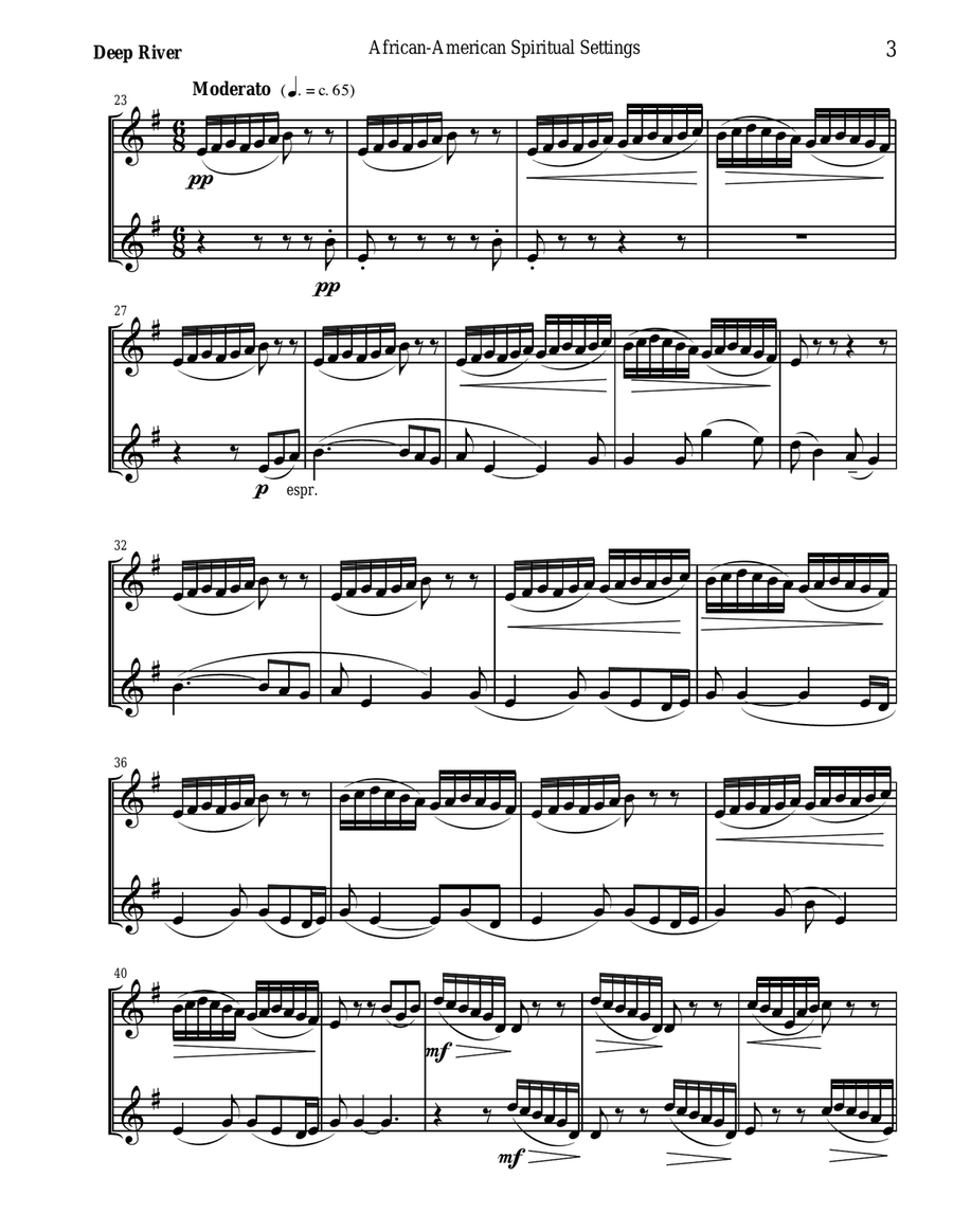 An Emerging American Music for sax duet Woodwind Duet scores gallery preview page 4