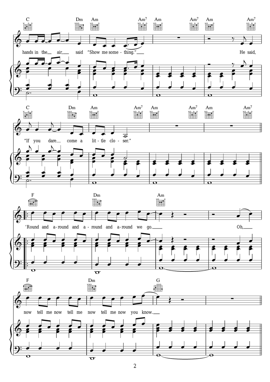Stay Stay Piano, Vocal, Guitar scores gallery preview page 2