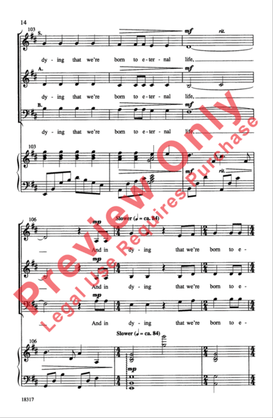 Make Me a Channel of Your Peace 3-Part scores gallery preview page 14