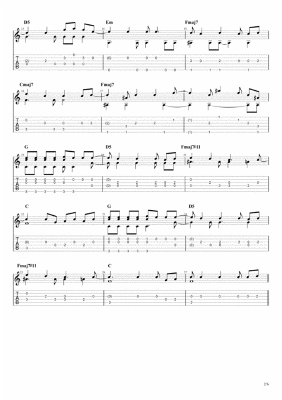 After The Gold Rush Guitar Tablature scores gallery preview page 2