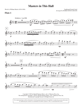 Book cover for Masters in This Hall (arr. Mark Hayes) - Flute 1