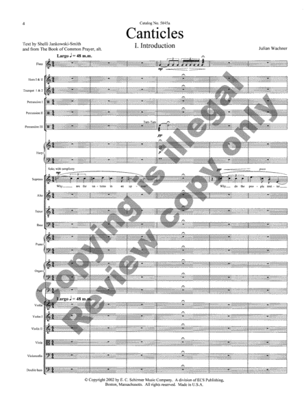 Canticles (Study Score)