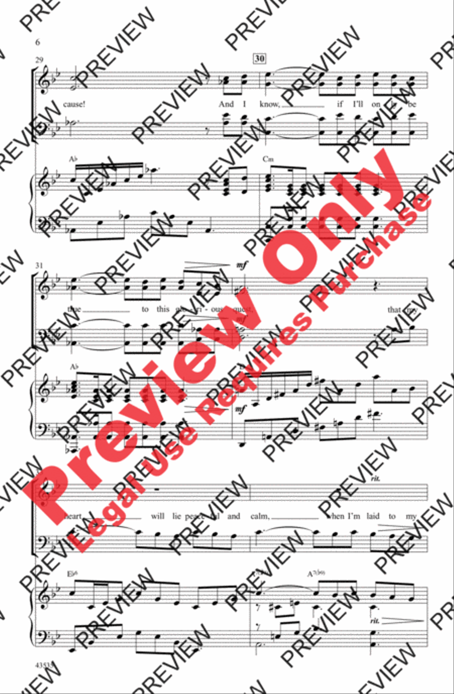 The Impossible Dream 4-Part scores gallery preview page 6