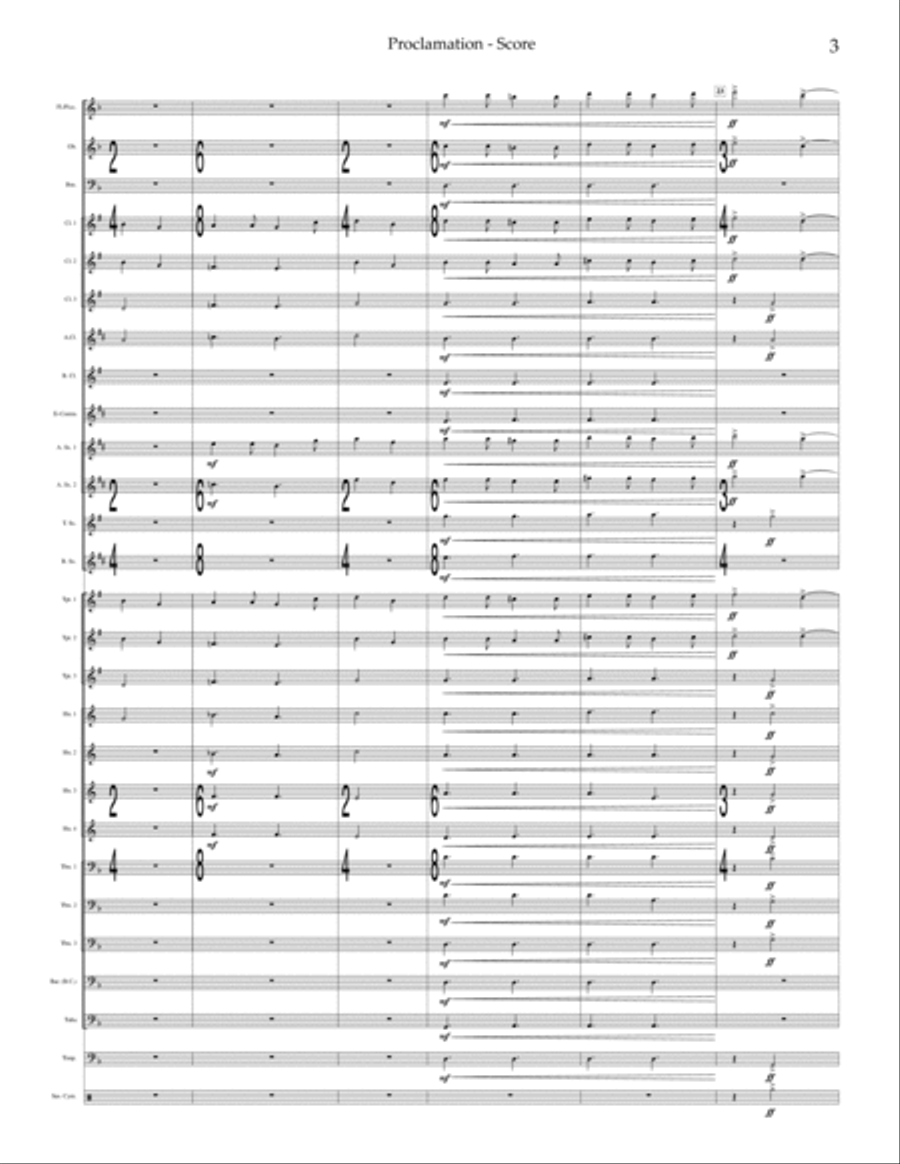 Proclamation Concert Band scores gallery preview page 4