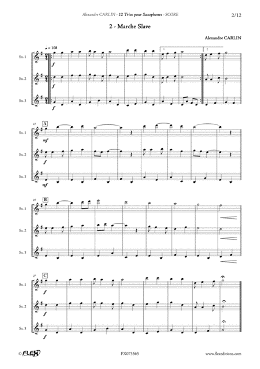 12 Saxophone Trio Woodwind Trio scores gallery preview page 3