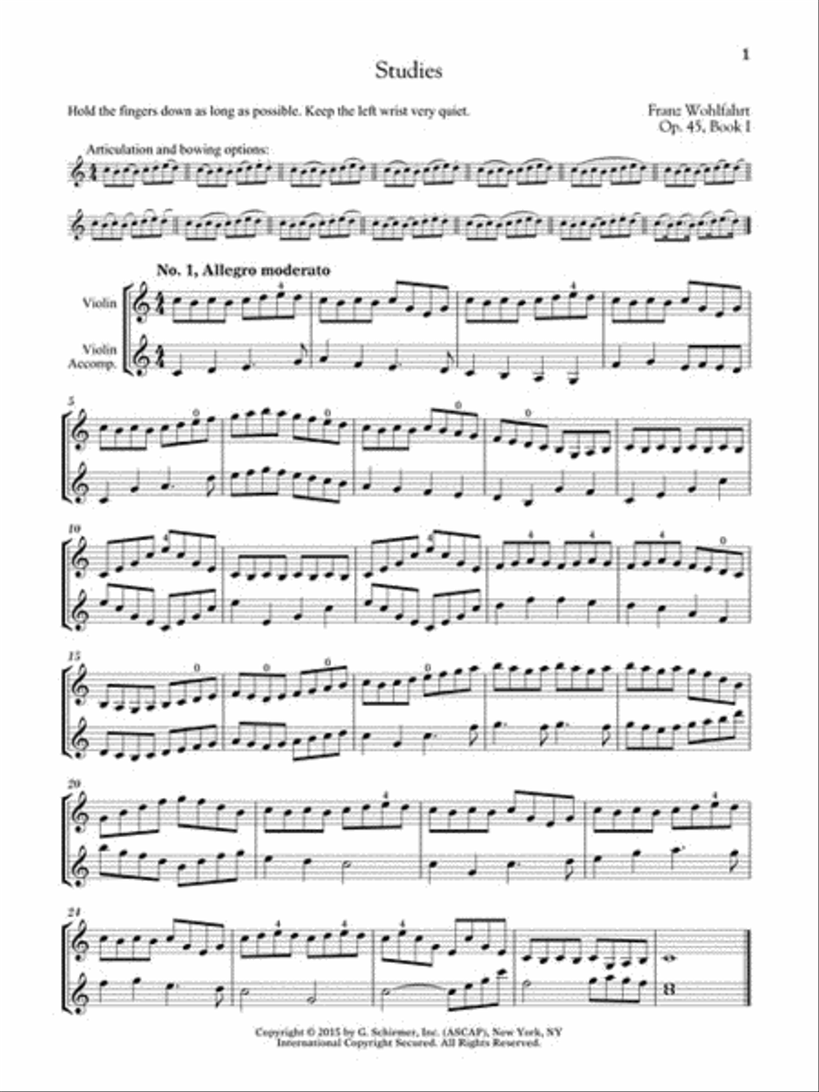 Studies, Op. 45 - Book I String Duet scores gallery preview page 5