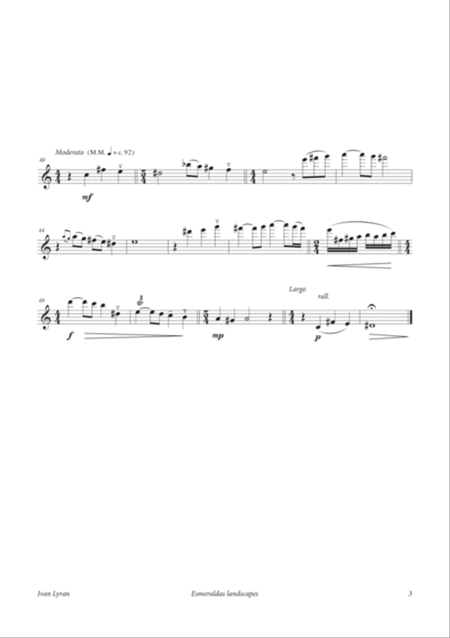 Esmeraldas landscapes Opus 39 Flute Solo scores gallery preview page 5