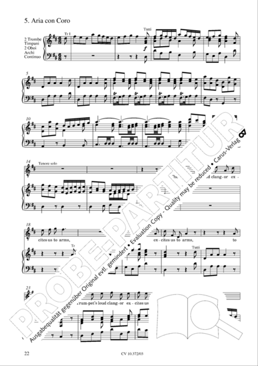 Ode for St. Cecilias Day 4-Part scores gallery preview page 23