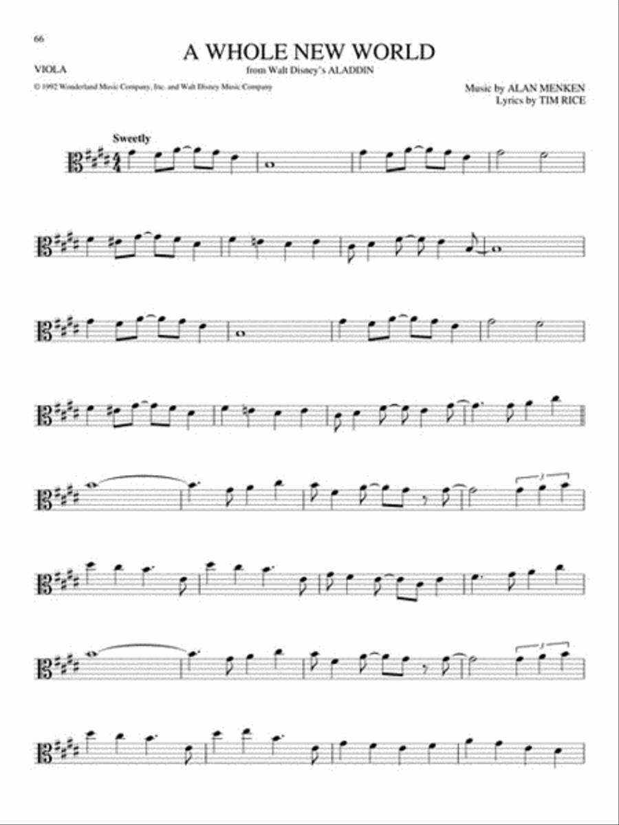 The Big Book of Disney Songs Viola Solo scores gallery preview page 5