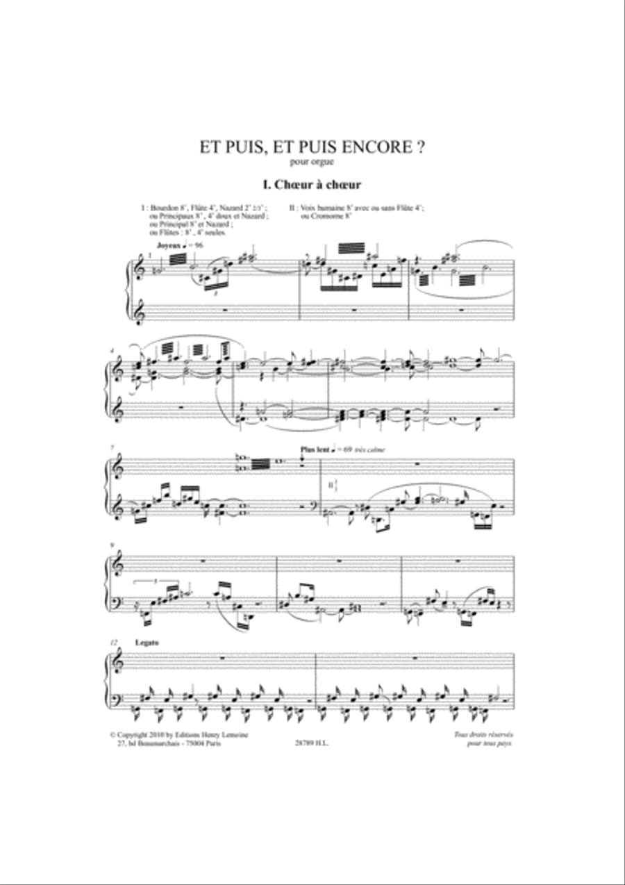 Et puis, et puis encore ? Organ scores gallery preview page 2