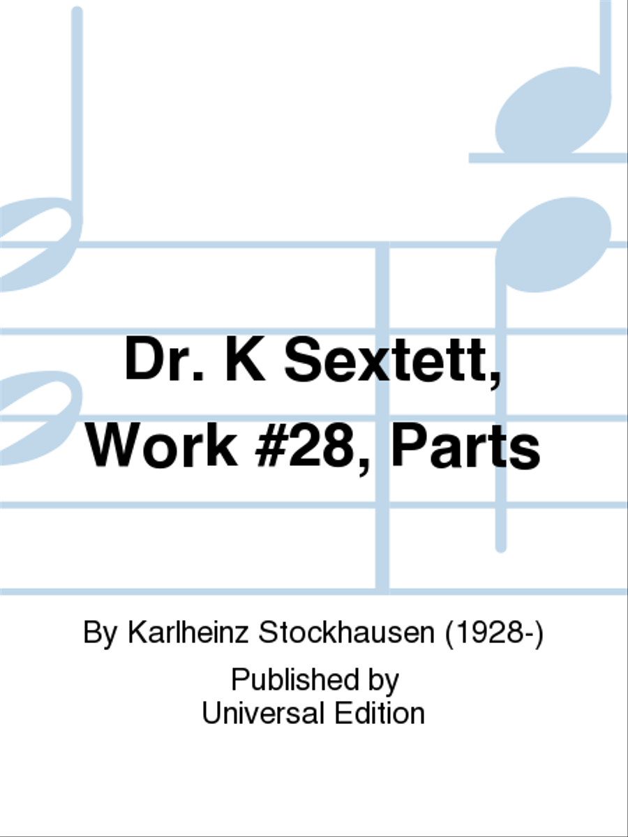 Dr. K Sextett, Work No. 28, Parts School and Community scores gallery preview page 1