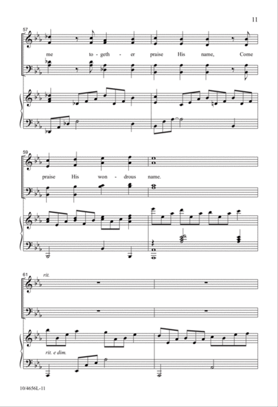 The Lord Is Listening 4-Part scores gallery preview page 11