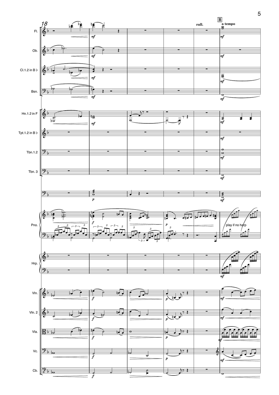 The Dream Of Olwen Full Orchestra scores gallery preview page 5