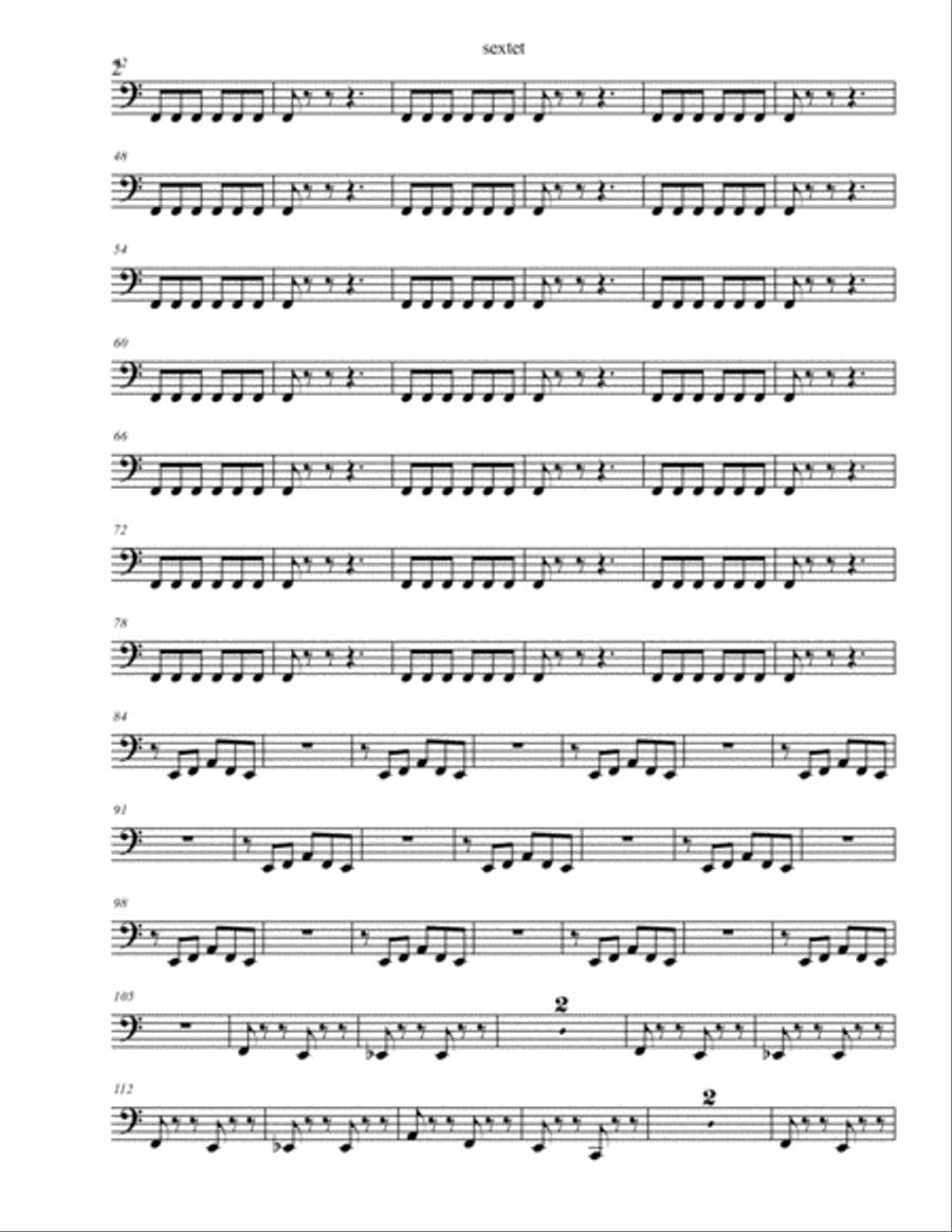 Fantasy for 6 Tubas : Tuba 3 Tuba scores gallery preview page 2