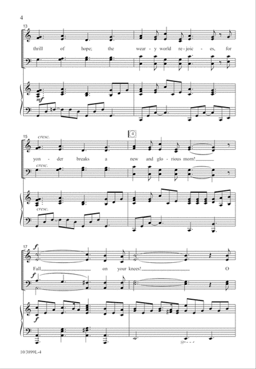 Holy Night, Silent Night 4-Part scores gallery preview page 4