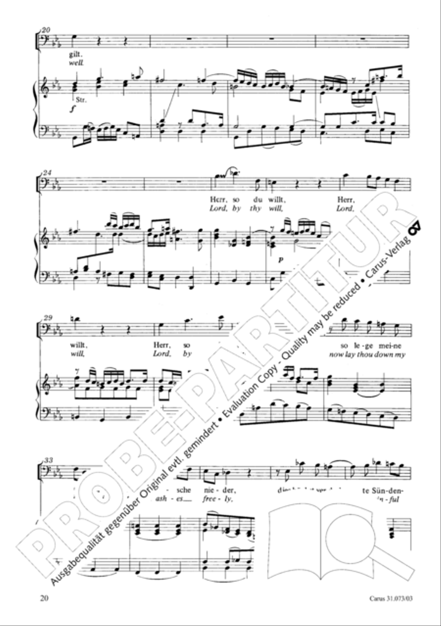 Thy will, O Lord, be done for me (Herr, wie du willt, so schicks mit mir) STB scores gallery preview page 21