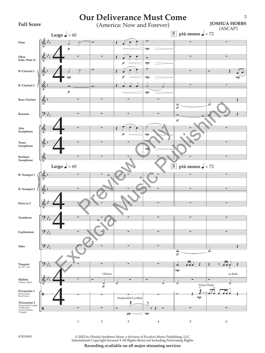 Our Deliverance Must Come (Score) Concert Band scores gallery preview page 4