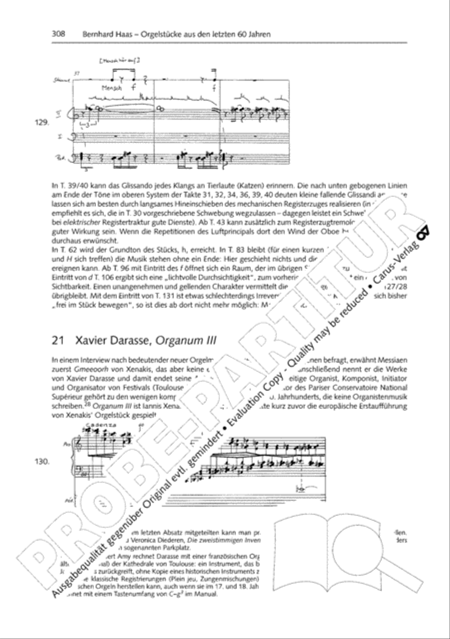 Orgelschule zur historischen Auffuhrungspraxis Organ Solo scores gallery preview page 309