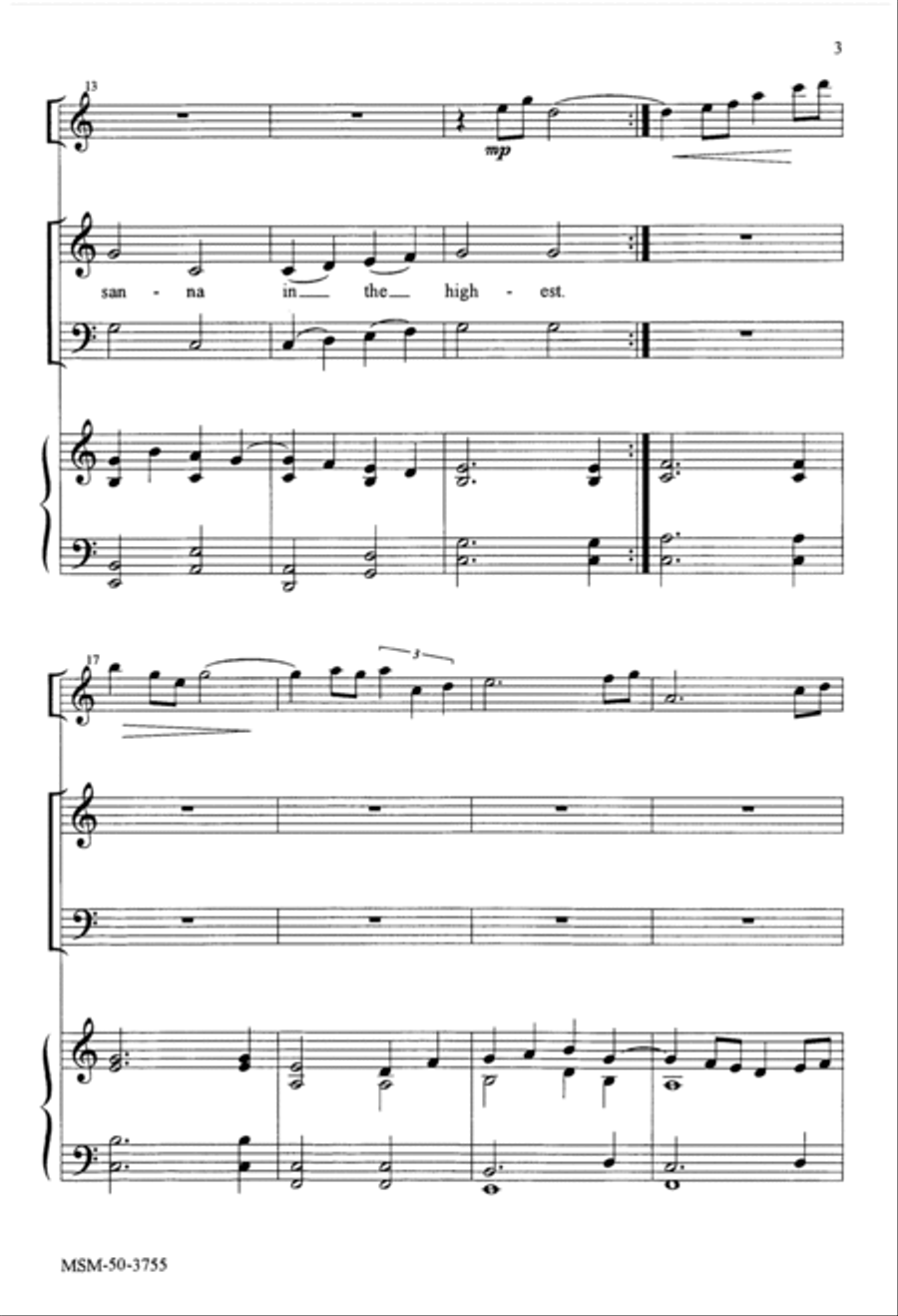 Hosanna in the Highest 2-Part scores gallery preview page 2