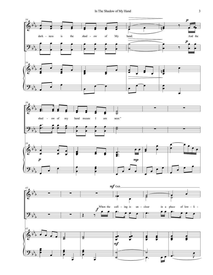 In the Shadow of My Hand 4-Part scores gallery preview page 3