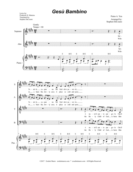 Gesu Bambino (for SATB) image number null