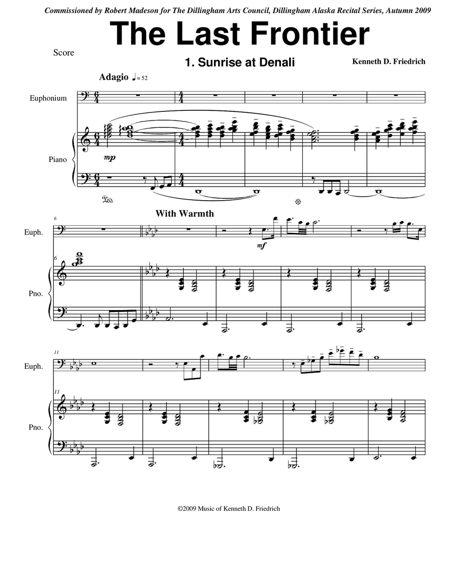 The Last Frontier Euphonium scores gallery preview page 1
