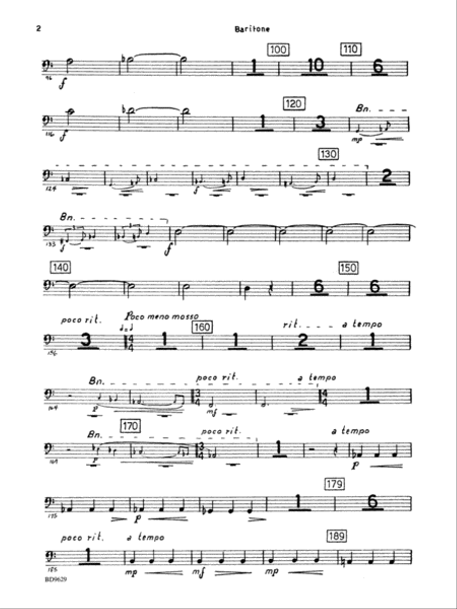 Fantasia for Band: Baritone B.C. Concert Band scores gallery preview page 2