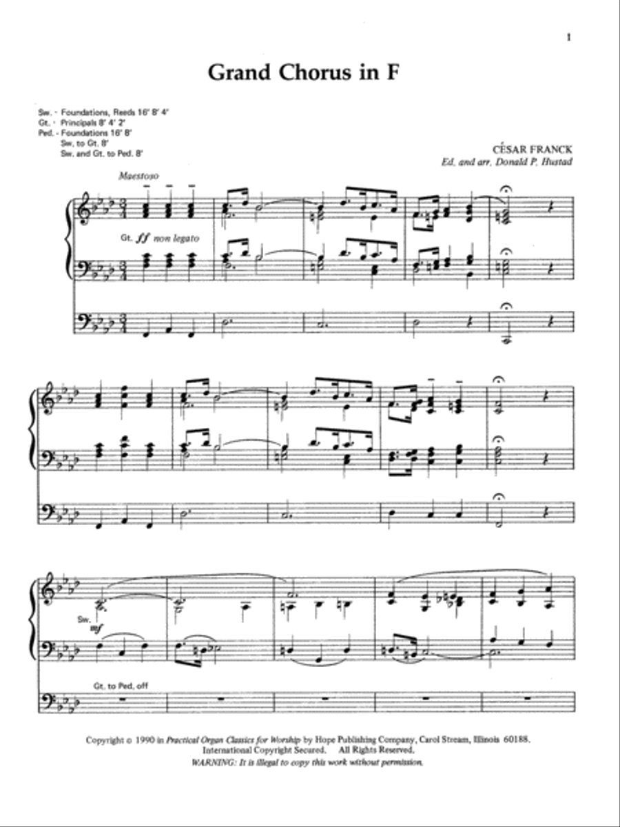 Practical Organ Classics for Worship Organ Solo scores gallery preview page 2