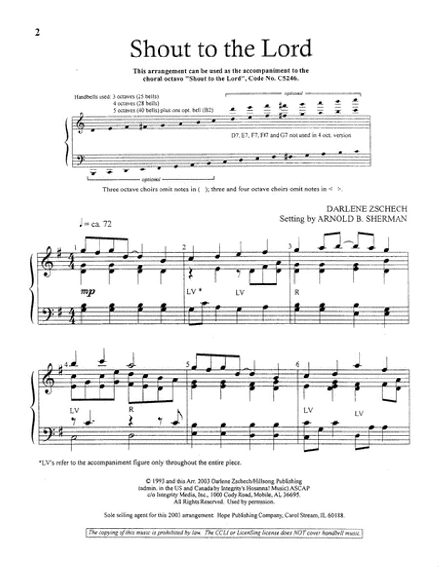 Shout to the Lord Shout to the Lord 5-Octaves scores gallery preview page 2